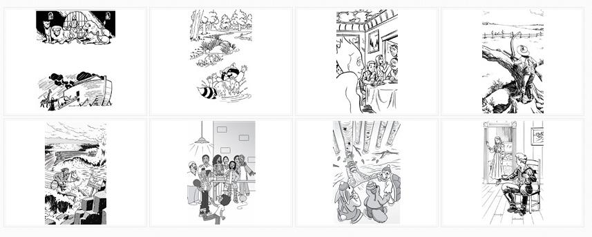 Visit the Black and White Sample Illustrations Gallery